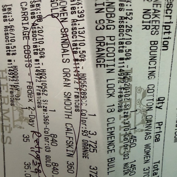 Hermes Vibrant Orange Leather Tote - Picture 4 of 4